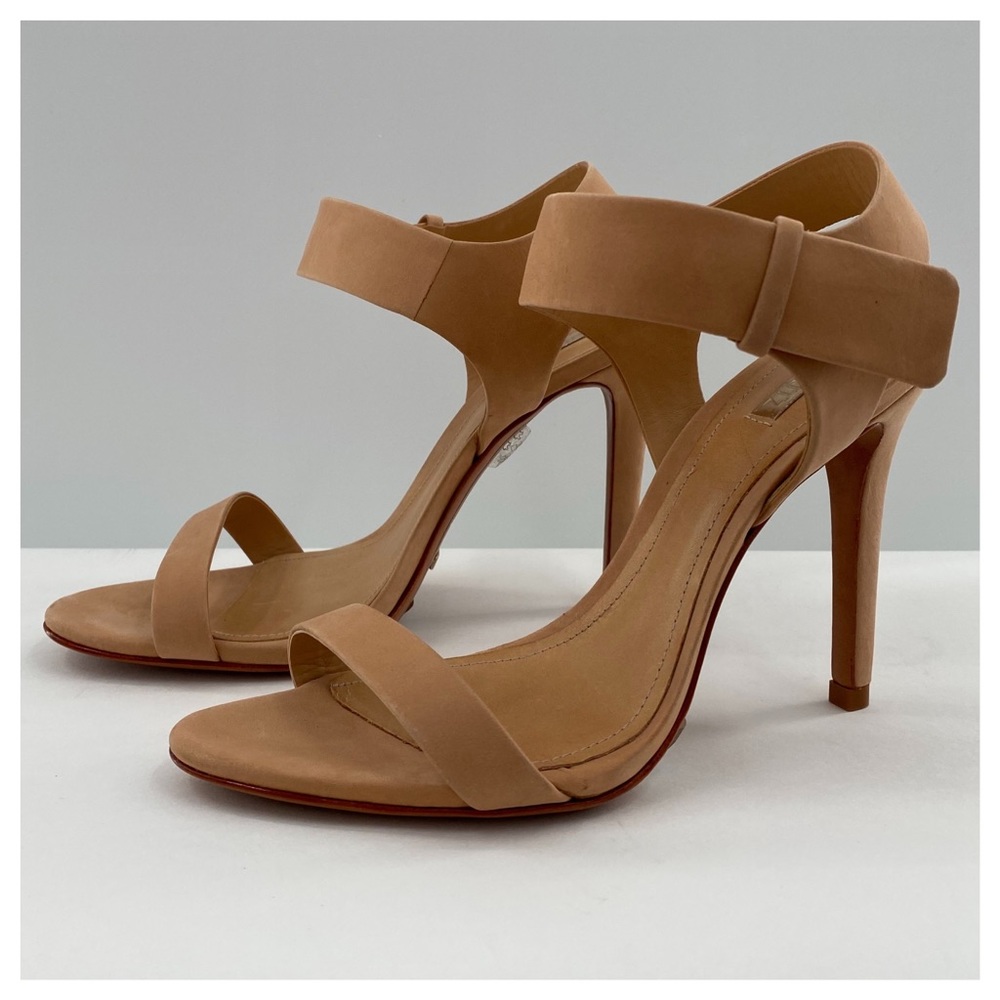 SCHUTZ Nubuck Nude / Tan High Heel Sandal Sz 7.5